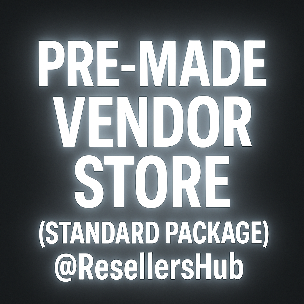 Pre Made Vendor Store (Standard Package)